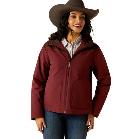 Ariat Women's Pioneer Stretch Shell Jacket - Tawny Port/Chocolate Plum