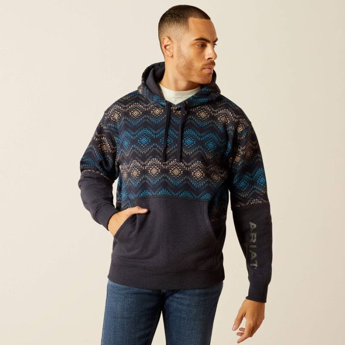 Ariat Men's Color Block Hoodie-