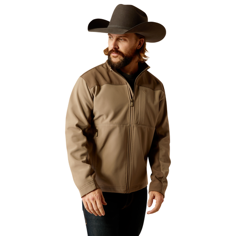 Ariat Men's Wyatt Softshell Jacket- Brindle Major Brown