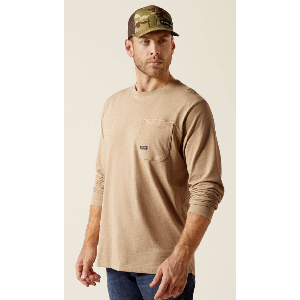 Ariat Men's Rebar Workman Born For This T-Shirt - Oatmeal Heather