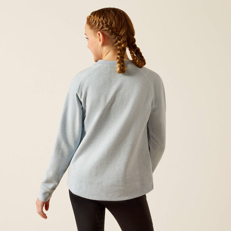 Ariat Girl's Benicia Sweatshirt - Cerulean Heather