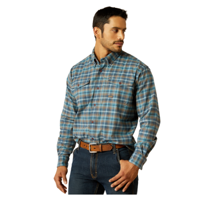 Ariat Men's Rebar Flannel DuraStretch Work Shirt - Stargazer