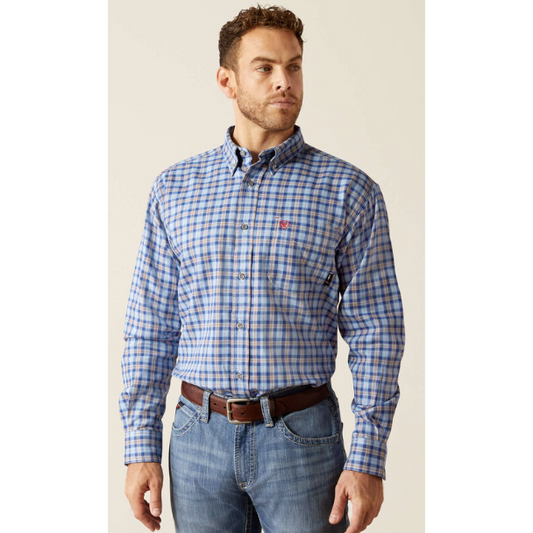 Ariat Men's FR Sierra Work Shirt - Glacier Blue