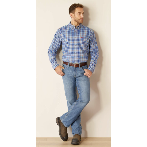 Ariat Men's FR Sierra Work Shirt - Glacier Blue