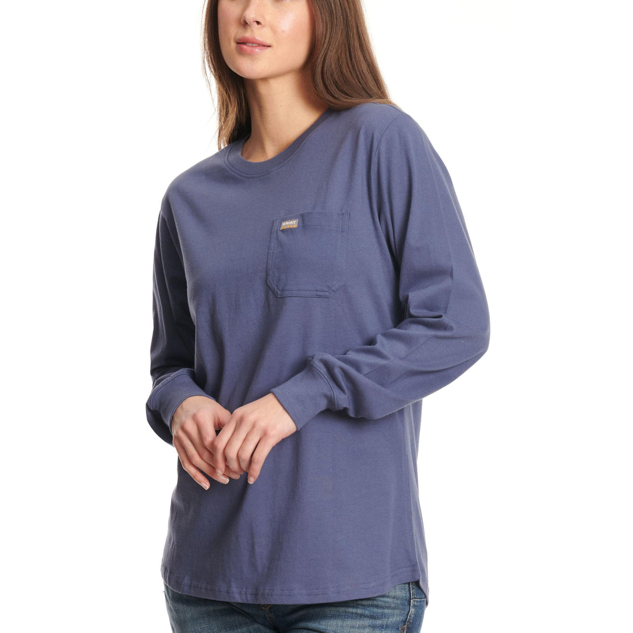 Ariat Women's Rebar Cotton Strong Tee Shirt-Blue Indigo