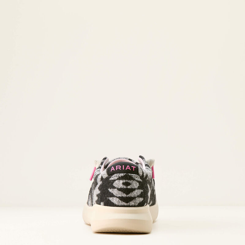 Ariat Women's Hilo Flannel Blanket Shoes - Black & White