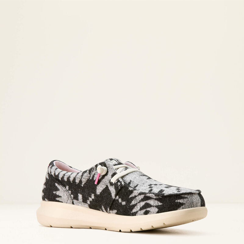 Ariat Women's Hilo Flannel Blanket Shoes - Black & White