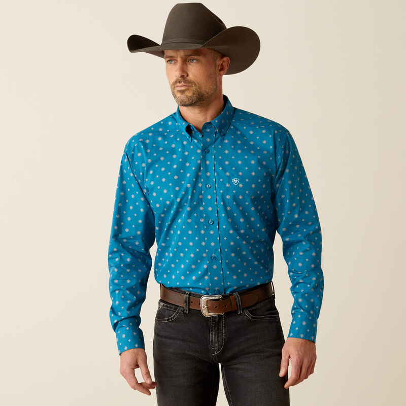 Ariat Men's Paxton Classic Fit Shirt - Teal