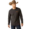 Ariat Men's Long Sleeve Wetlands Nature Tee Shirt-Charcoal Heather