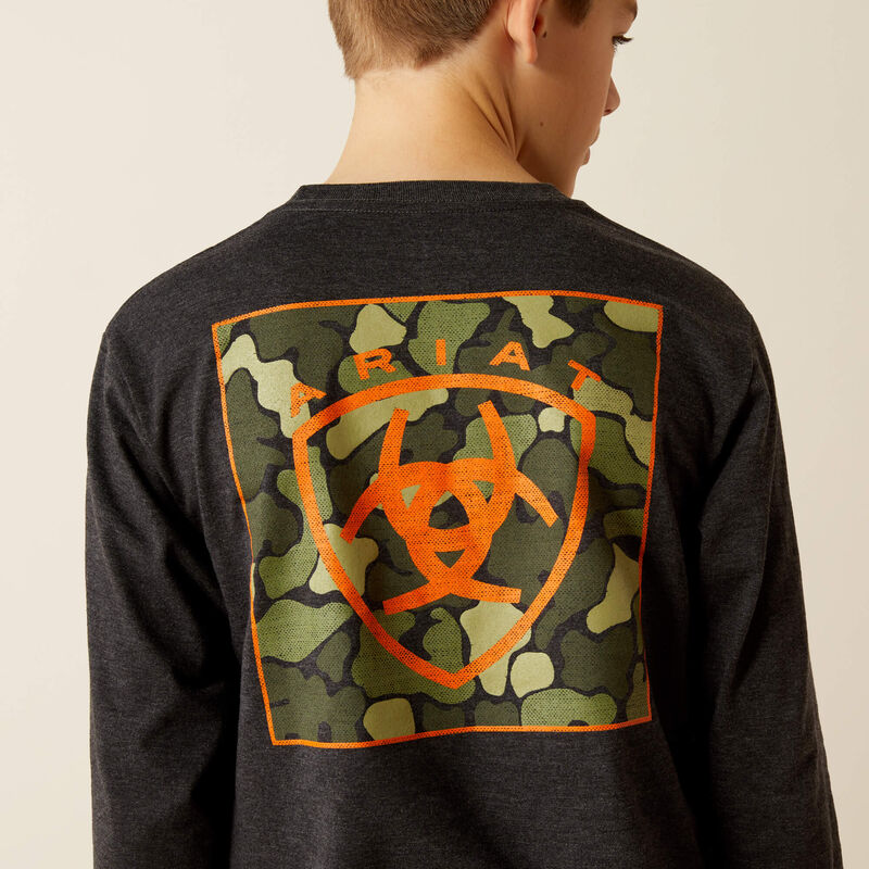 Ariat Boy's Wetlands Nature T-Shirt - Charcoal Heather