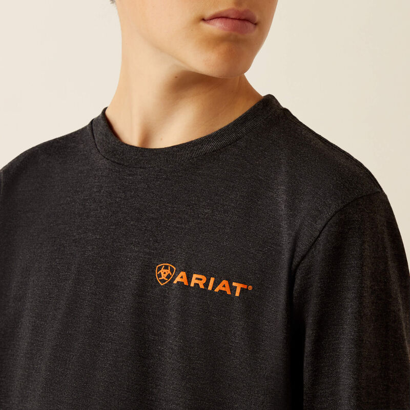 Ariat Boy's Wetlands Nature T-Shirt - Charcoal Heather