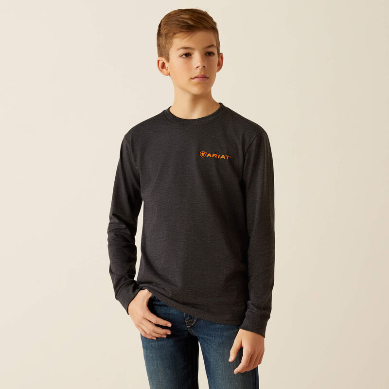 Ariat Boy's Wetlands Nature T-Shirt - Charcoal Heather