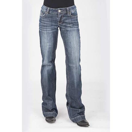 Tin Haul Apparel Women's Ella Trouser Jean- Blue