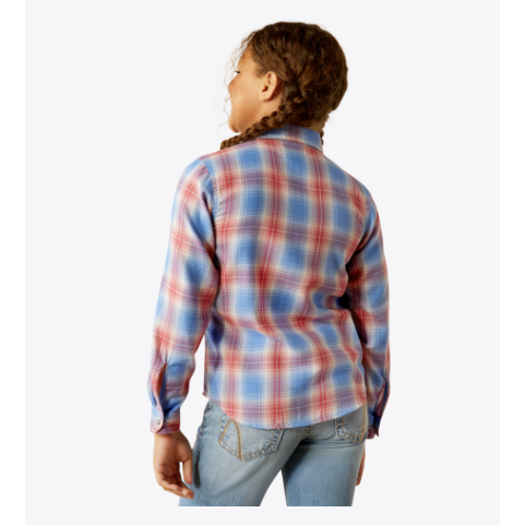 Ariat Girl's Sammy Snap Long Sleeve Shirt - Berry Plaid