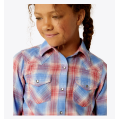 Ariat Girl's Sammy Snap Long Sleeve Shirt - Berry Plaid