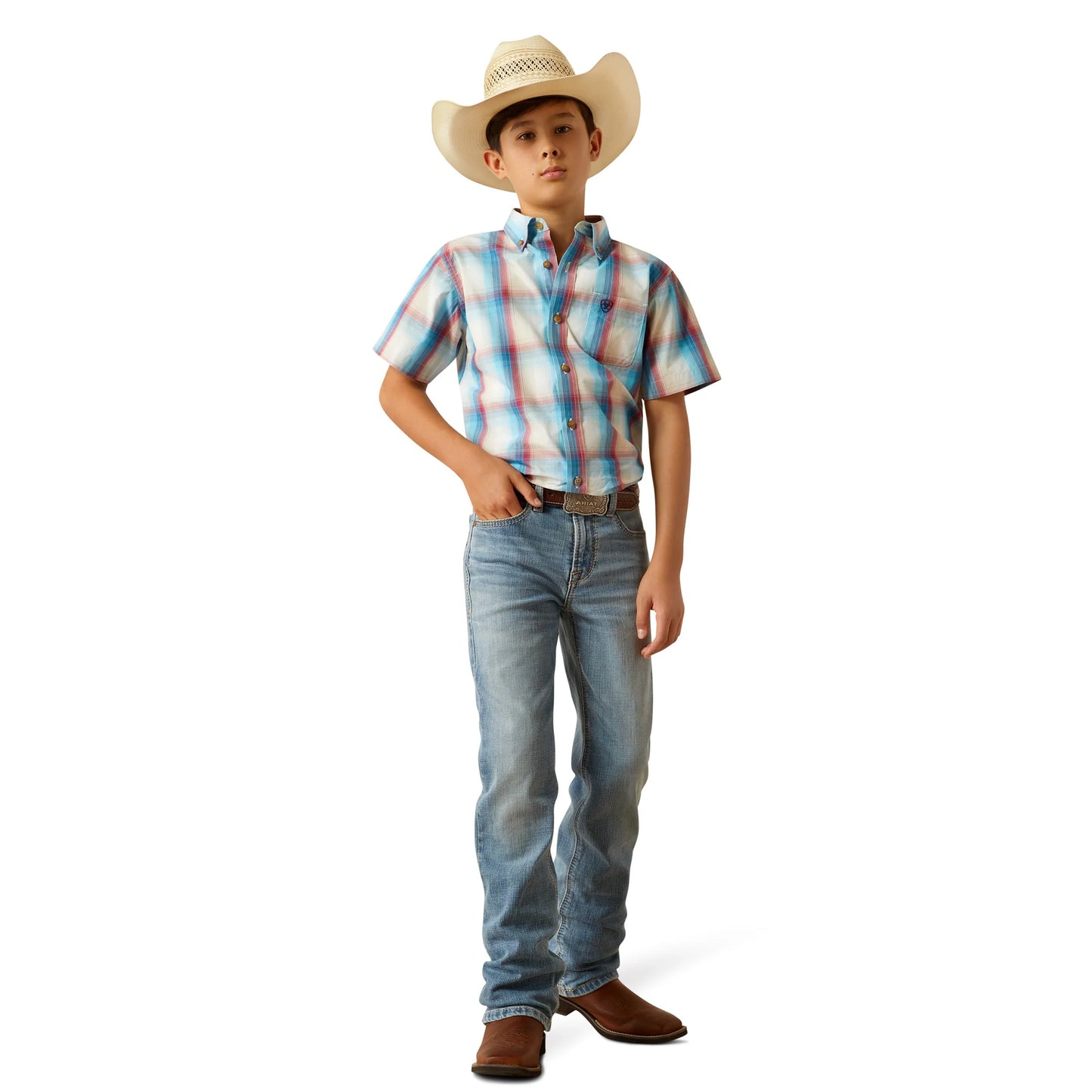 Ariat Boy's Pro Series Sunny Classic Fit Shirt - Blue