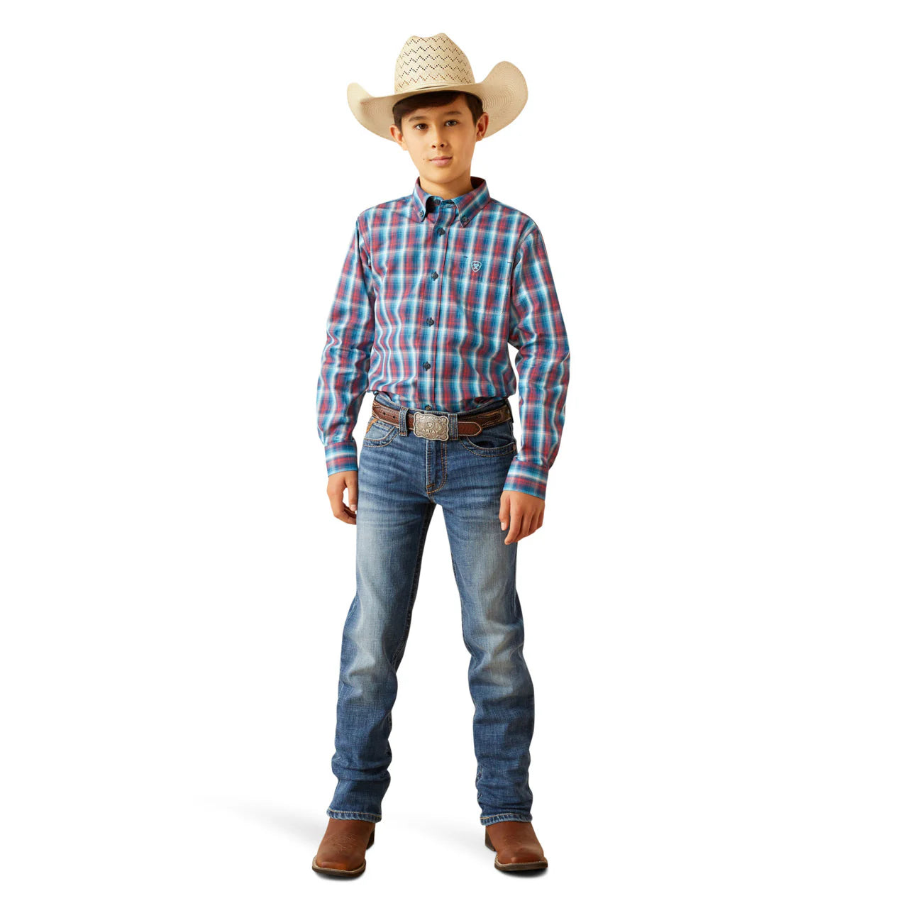 Ariat Boy's Pro Series Smith Classic Fit Shirt - Navy