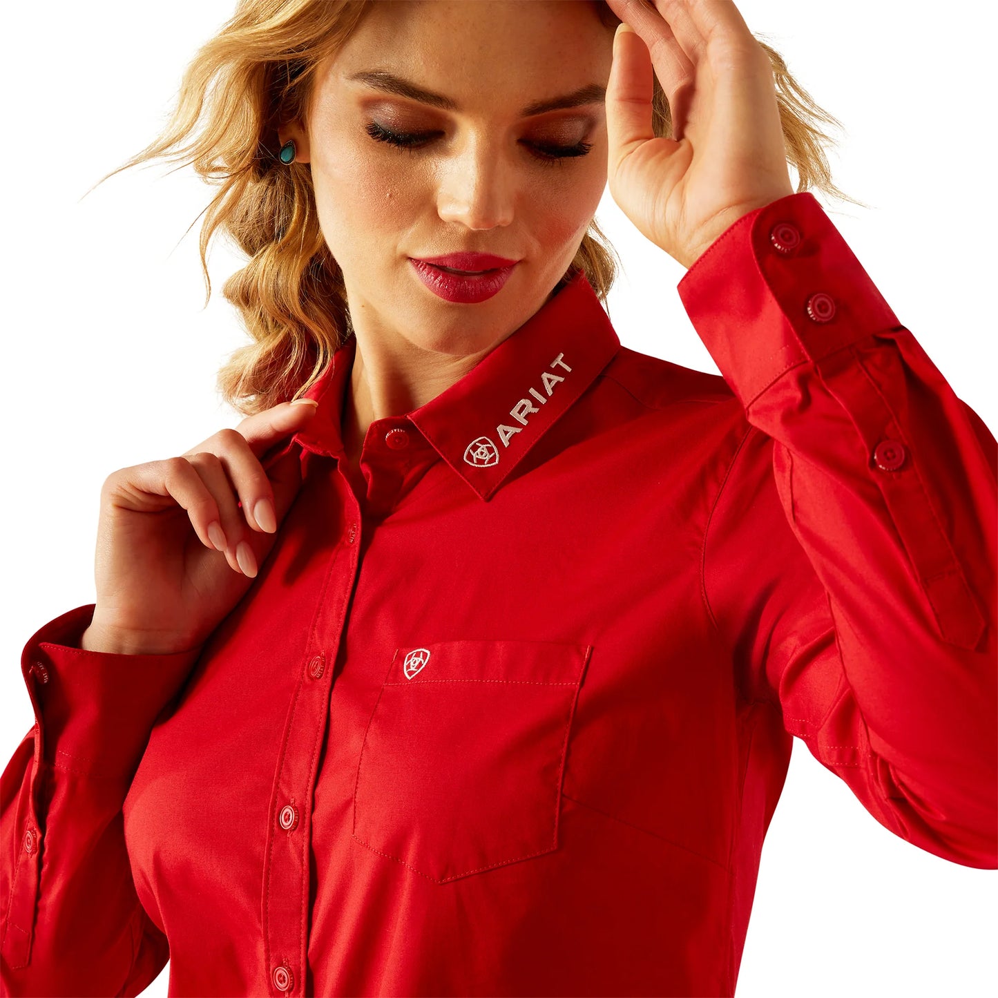 Ariat Women's Team Kirby Stretch Shirt - Equestrian Red