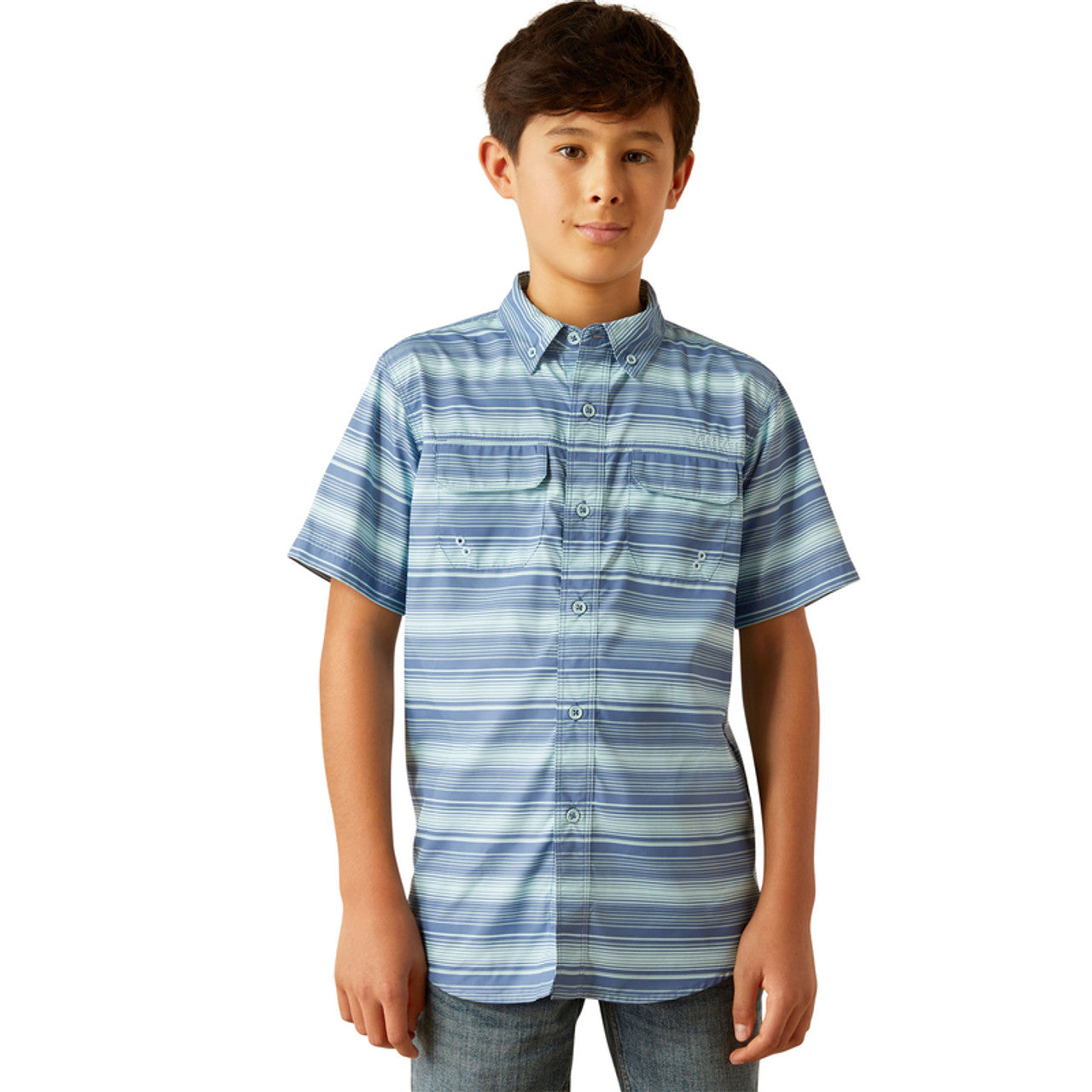 Ariat Boy's VentTEK Outbound Classic Fit Shirt - Blue Raven
