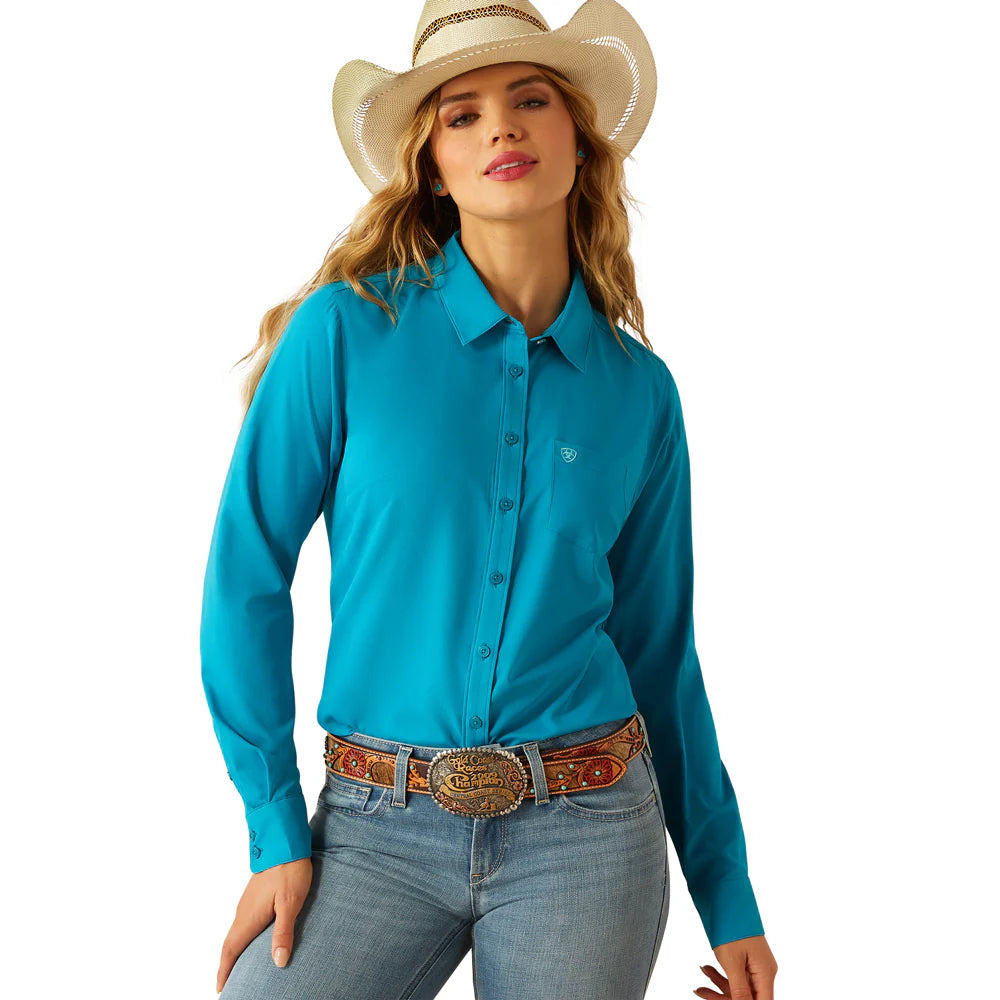 Ariat Women's Kirby Pro Long Sleeve Shirt - Enamel Blue