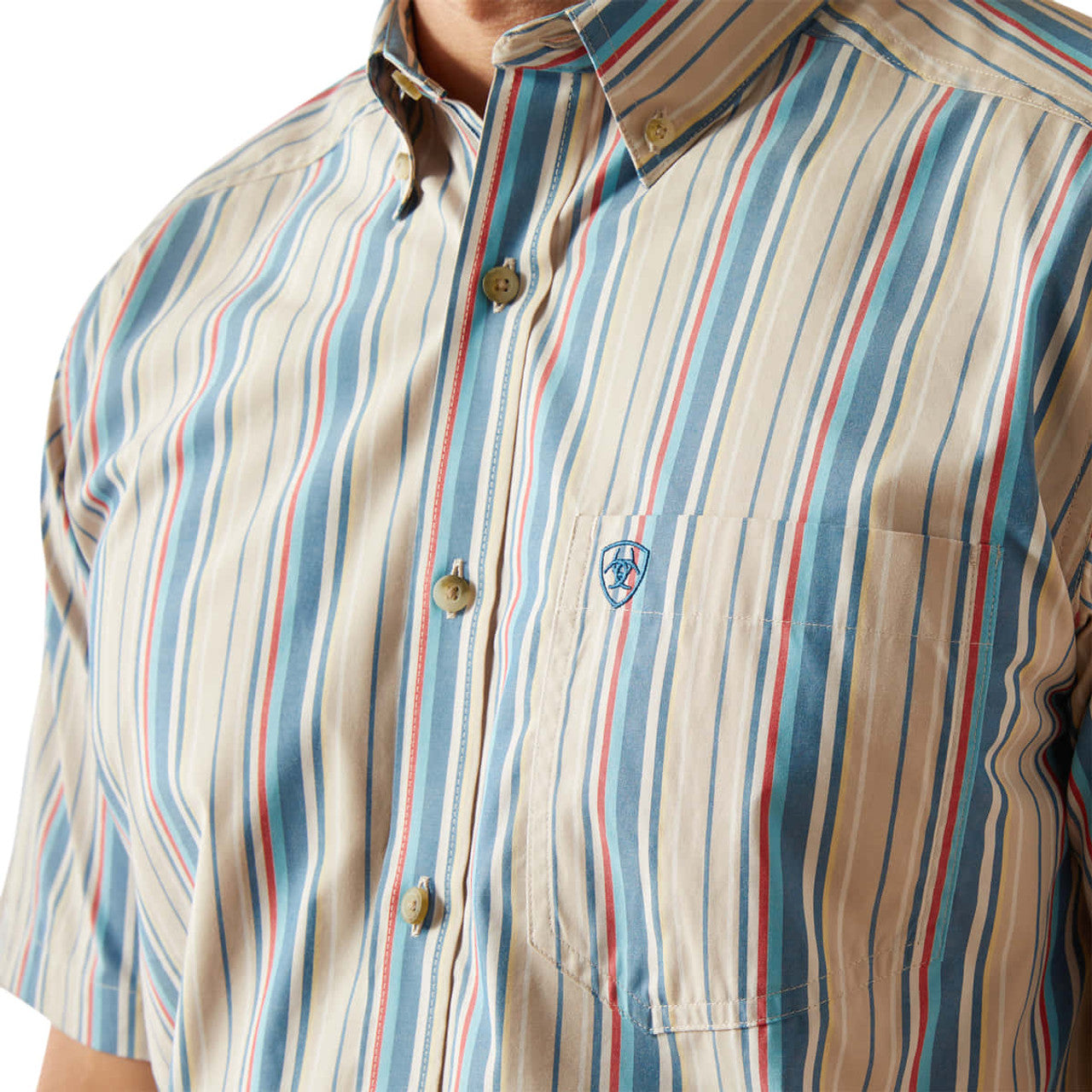 Ariat Men's Pro Series Shaun Short Sleeve Classic Fit Shirt - Khaki