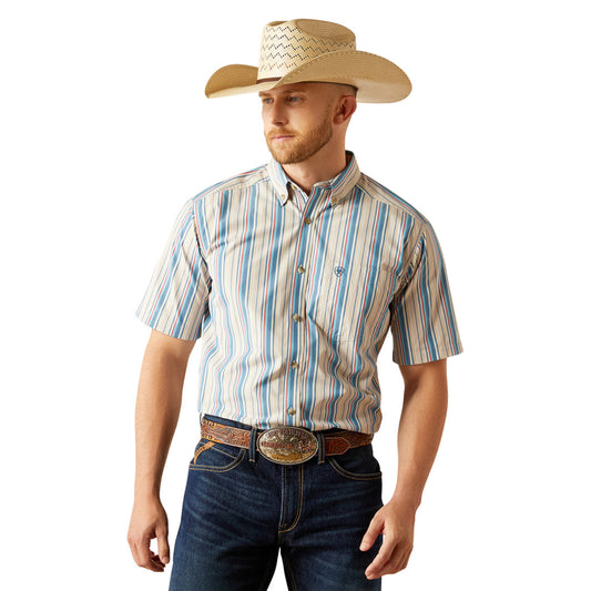 Ariat Men's Pro Series Shaun Short Sleeve Classic Fit Shirt - Khaki