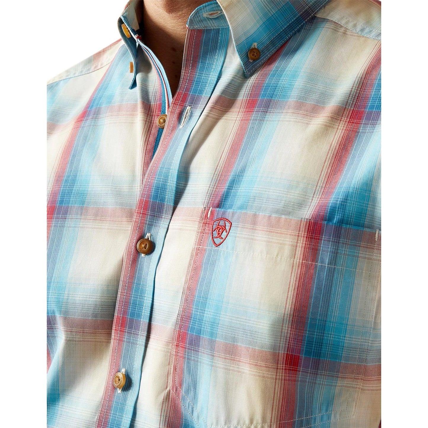 Ariat Men's Pro Series Sunny Short Sleeve Classic Fit Shirt - Blue