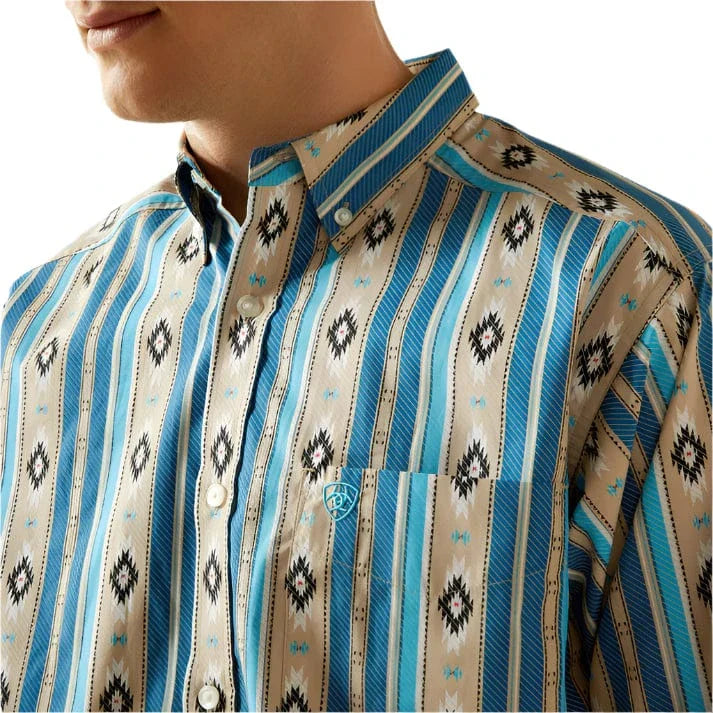 Ariat Men's Shiloh Long Sleeve Classic Fit Shirt - Khaki