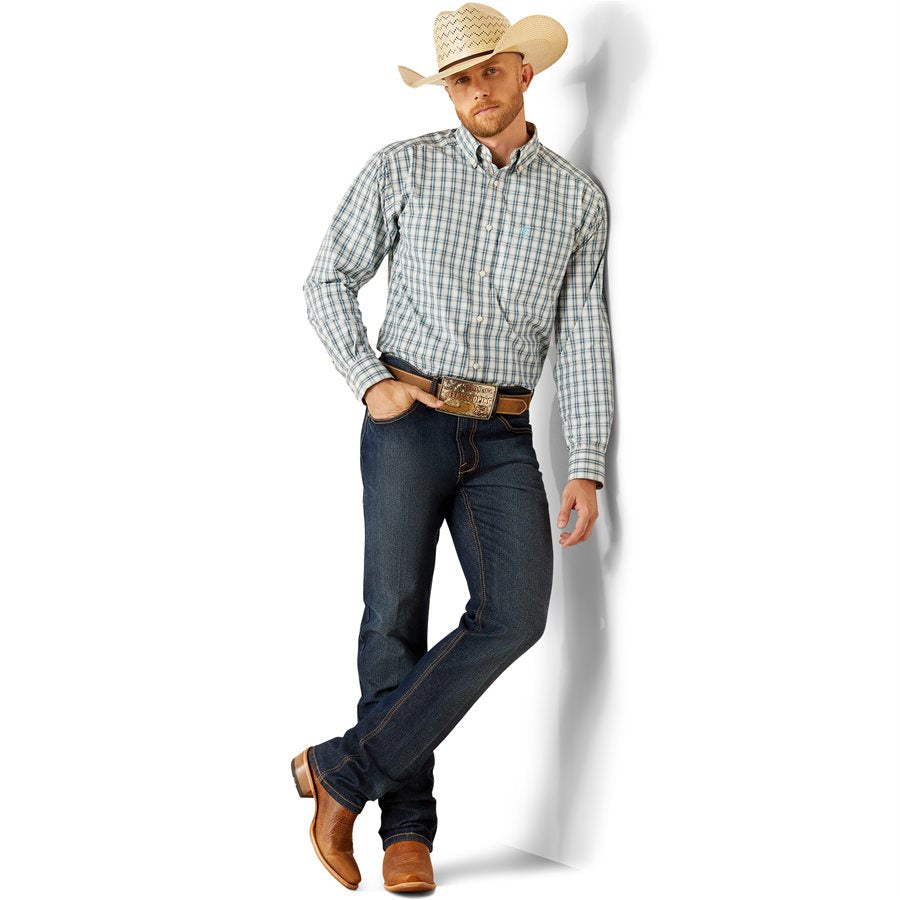 Ariat Men's Pro Series Shelton Long Sleeve Classic Fit Shirt - Khaki