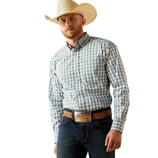 Ariat Men's Pro Series Shelton Long Sleeve Classic Fit Shirt - Khaki