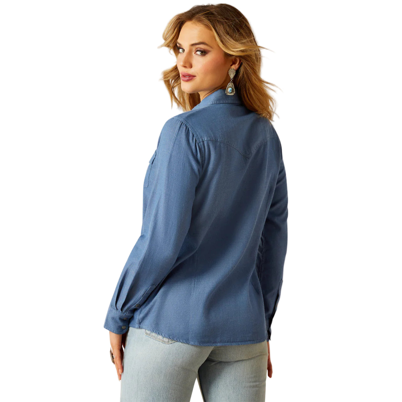 Ariat Women's Everyday Western Long Sleeve Shirt - Light Chambray