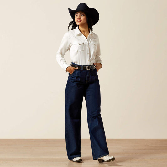 Ariat Women's Ultra High Rise Pleated  Trouser Jean- Chester