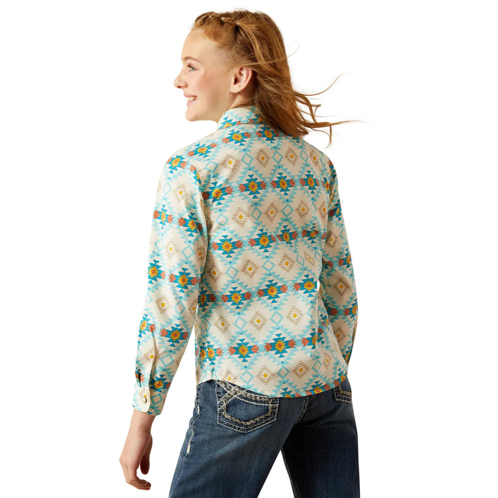 Ariat Girl's Remy Snap Long Sleeve Shirt - Cayo Print