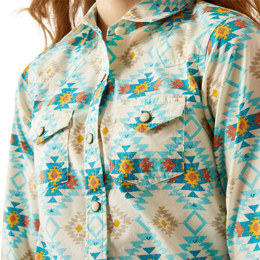 Ariat Girl's Remy Snap Long Sleeve Shirt - Cayo Print