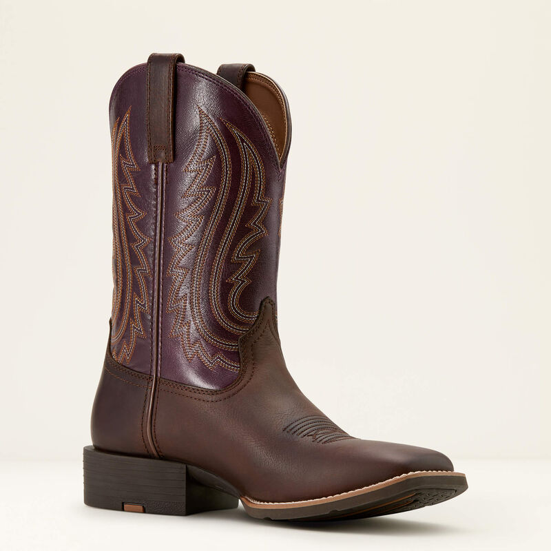 Ariat Men's Sport Big Country Cowboy Boots - Barley Brown/Perfect Purple