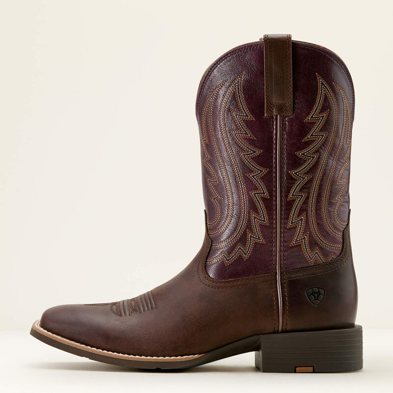 Ariat Men's Sport Big Country Cowboy Boots - Barley Brown/Perfect Purple