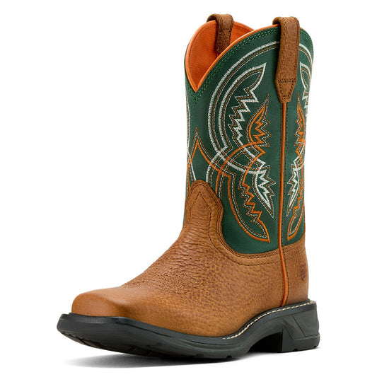 Ariat Youth WorkHog XT Coil Western Boot- Honey Tan