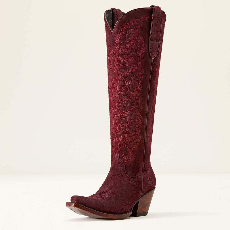 Ariat Women's Laramie StretchFit Western Boots - Burgundy Suede