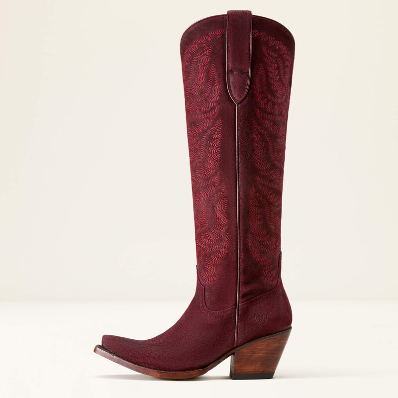 Ariat Women's Laramie StretchFit Western Boots - Burgundy Suede