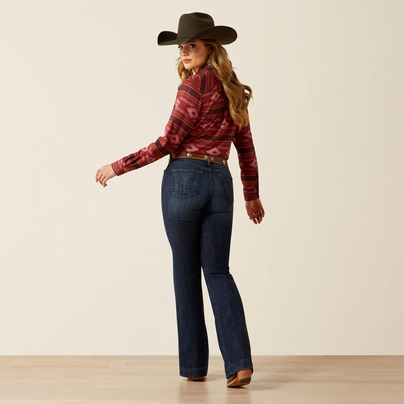 Ariat Women's High Rise Frazey Slim Trouser Jean- Florida