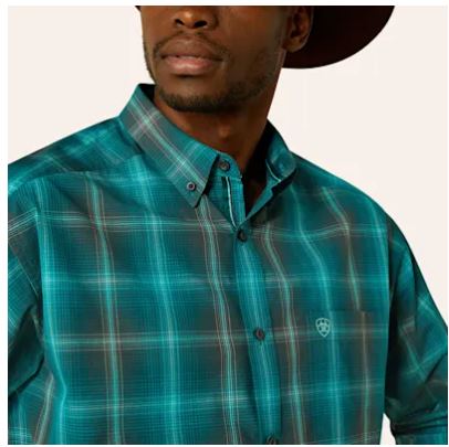 Ariat Men's Pro Bear Long Sleeve Western Shirt - Dark Teal