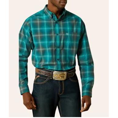 Ariat Men's Pro Bear Long Sleeve Western Shirt - Dark Teal