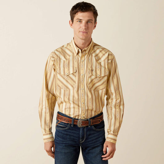 Ariat Men's Tommy Classic Fit Long Sleeve Shirt - Beige