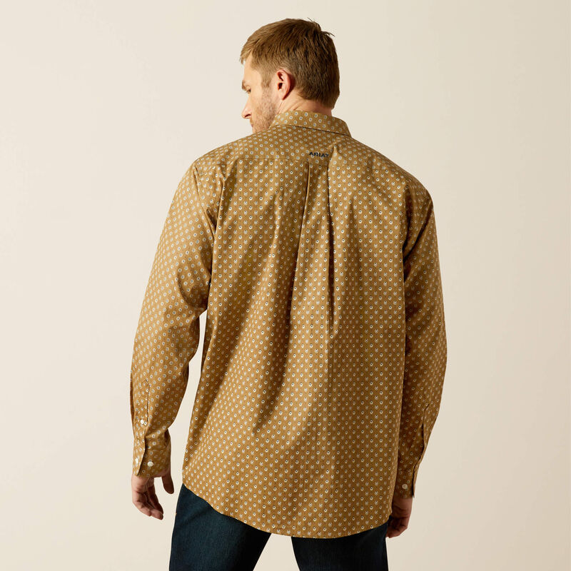 Ariat Men's Wrinkle Free Darryl Classic Fit Long Sleeve Shirt - Khaki