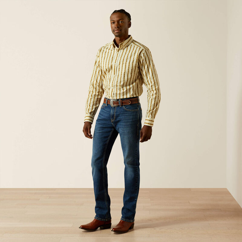 Ariat Men's Brigham Long Sleeve Button Down Shirt - Tan