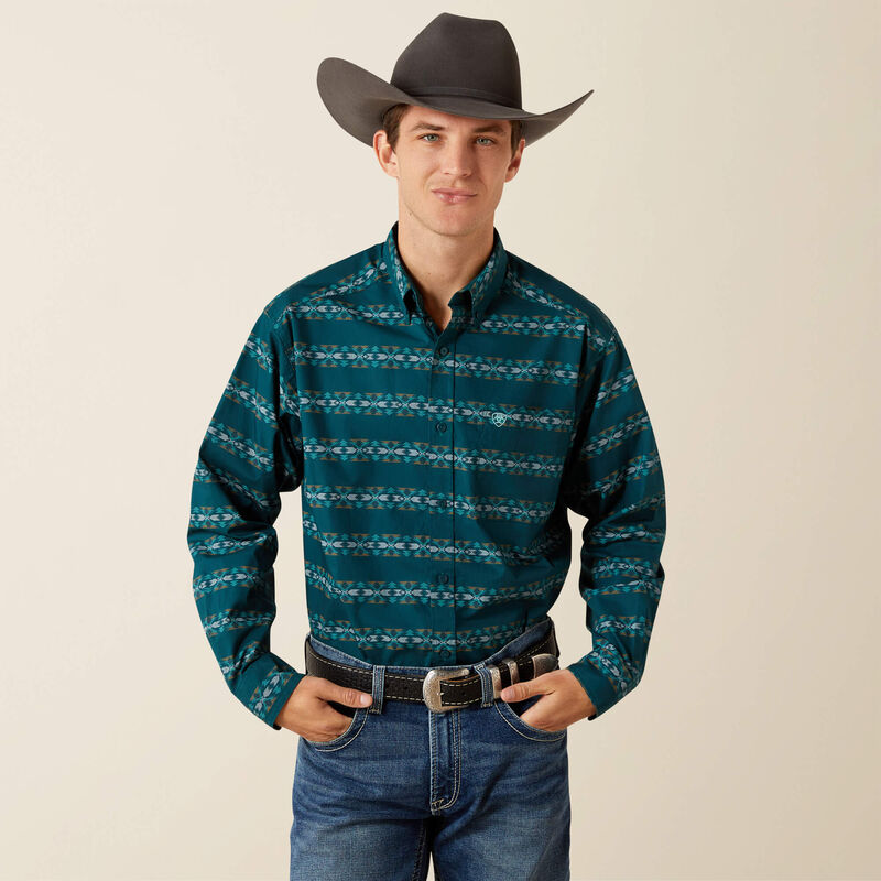 Ariat Men's Brando Classic Long Sleeve Fit Shirt - Teal