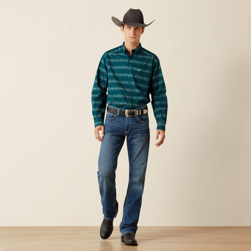 Ariat Men's Brando Classic Long Sleeve Fit Shirt - Teal