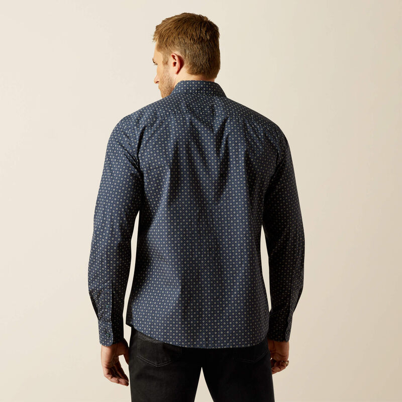 Ariat Men's Mylo Modern Long Sleeve Fit Shirt - Navy