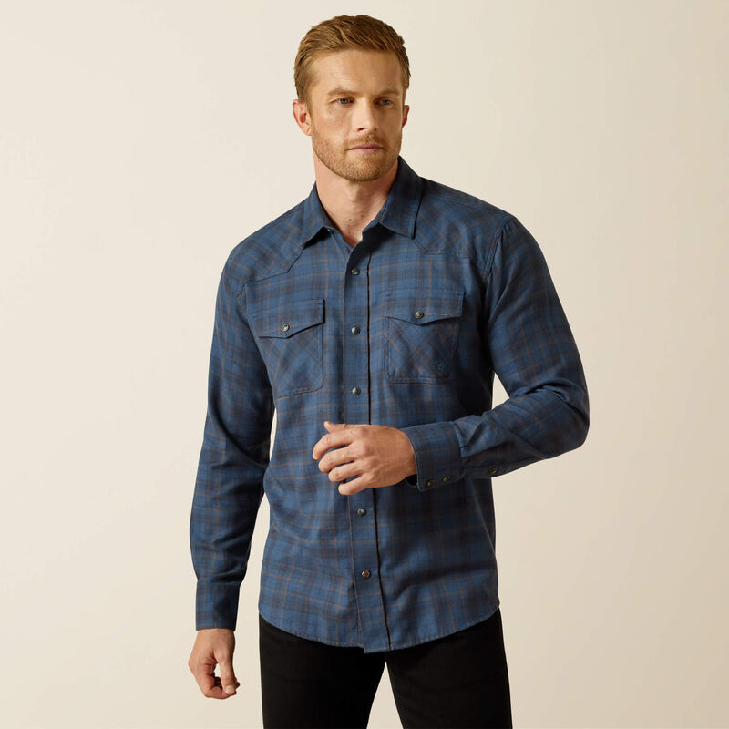 Ariat Men's Holland Retro Fit Long Sleeve Shirt - Navy