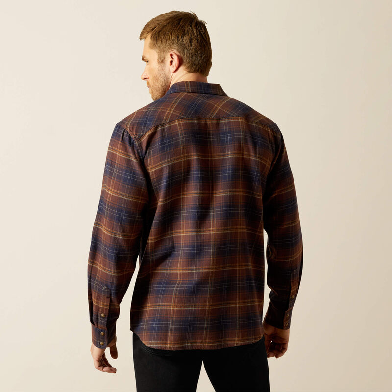 Ariat Men's Harleigh Retro Fit Long Sleeve Shirt - Dark Brown